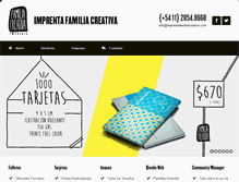 Tablet Screenshot of imprentafamiliacreativa.com